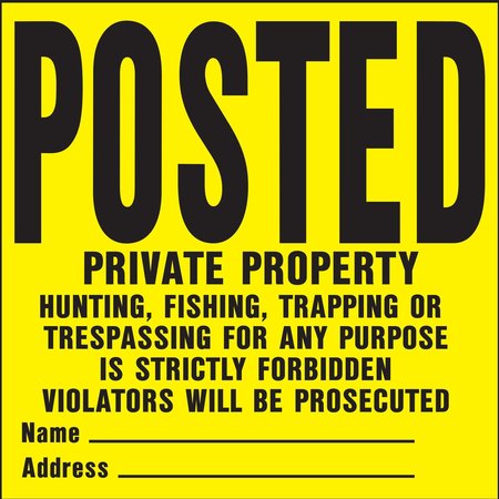 HY-KO Posted Private Property Sign 11" x 11", 20PK A03101